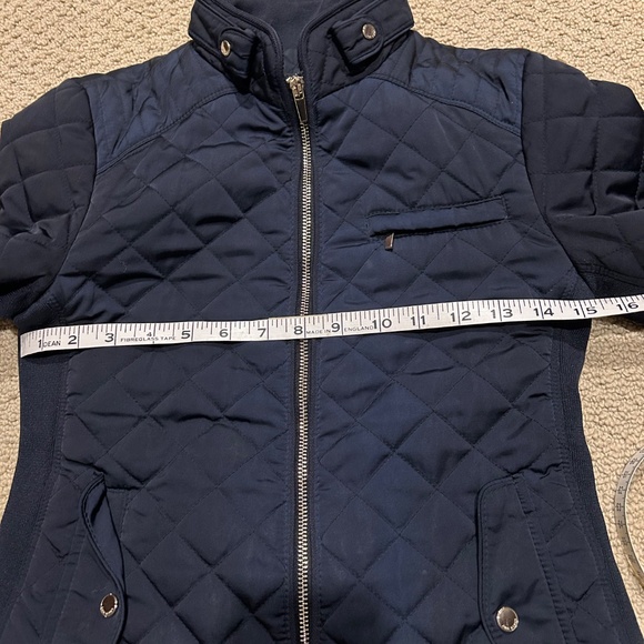 Navy Blue Zara Woman Quilted Puffer Jacket - Picture 8 of 8